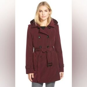 Calvin Klein Deep Red Trench Coat